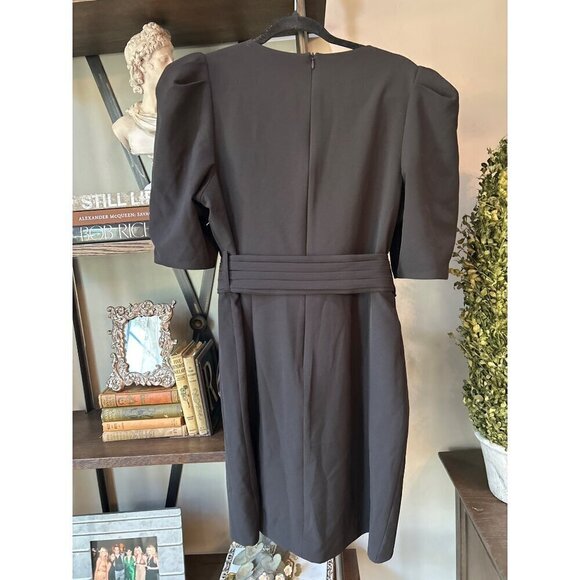 black halo maricopa dress Black Halo Elara Midi Dress in Espresso